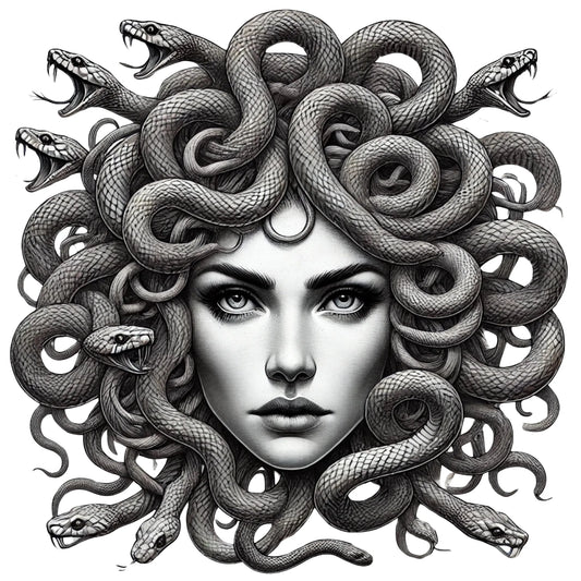 Medusa Sticker – Mythological Portrait Illustration image 1