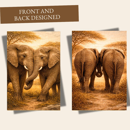 Elephants Love Card – Illustrated Wildlife image 1