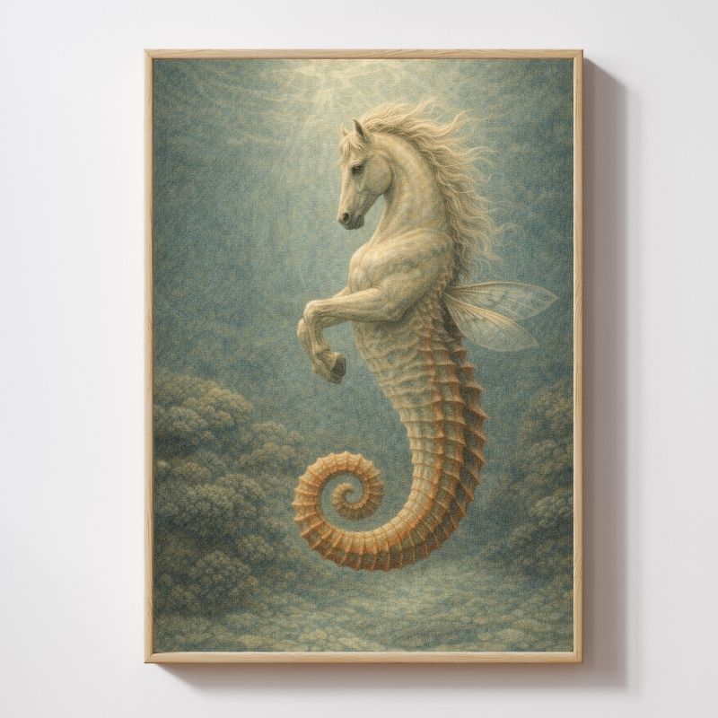 Winged Seahorse - Art Print